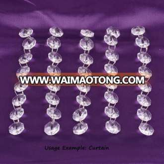 Crystal Glass Octagonal Bead 14mm for Chandelier Decoration