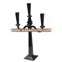 good quality 3 arms candlestick black crystal candelabra wholesale made in China