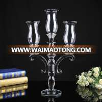 online shopping 3 arms crystal table top candlestick glass centerpieces