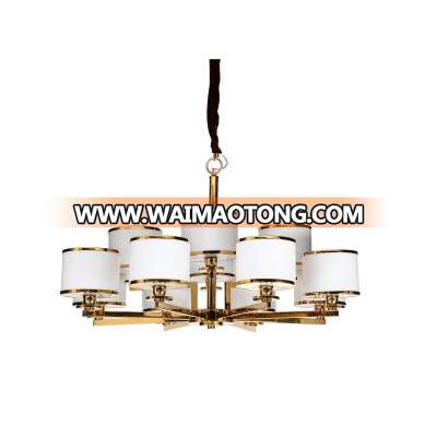 Popular Indoor Lighting Fixtures Pendant Mounted Led Round Shape Gold Lampfor Dinning Room