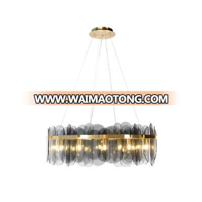 Indoor Lighting Antique Brass  Light Fixtures Led Luxury Large Rose Gold Art Glass Chandelier For Hotels Home In China