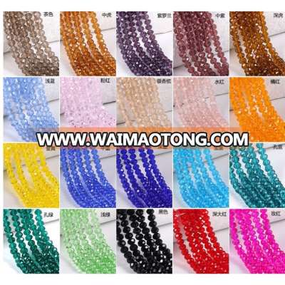 Colorful Oblate machine cut crystal beads glass chandelier accessories