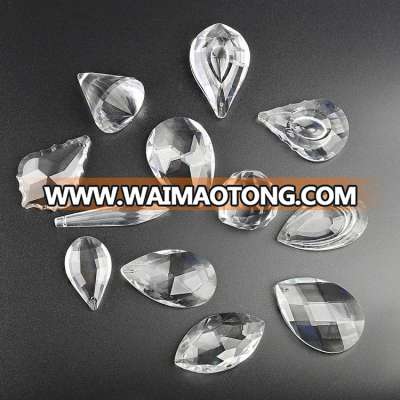 Clear faceted crystal prism accessories for chandeliers parts